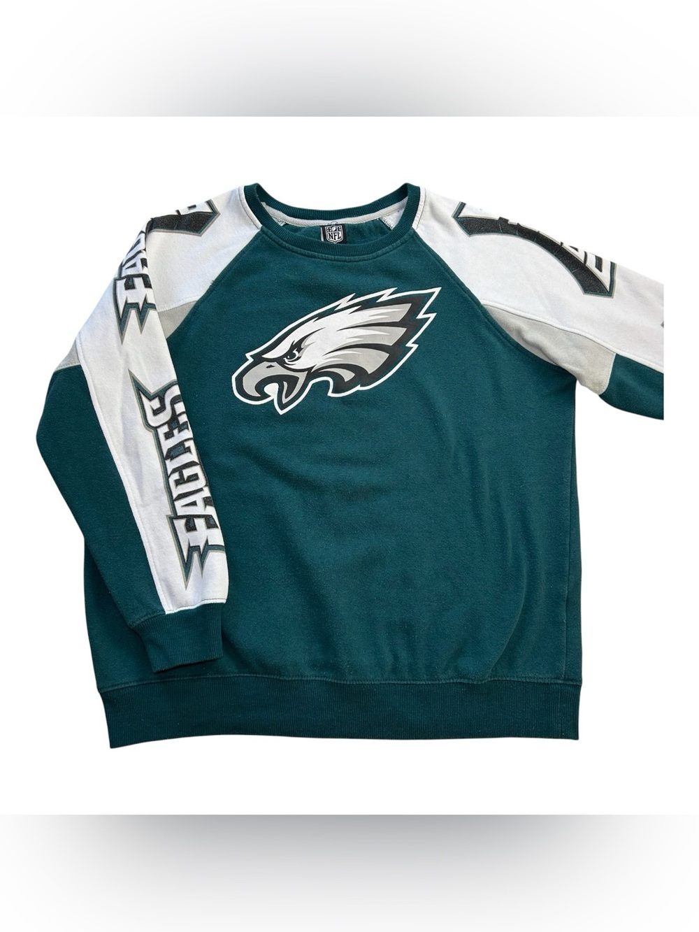 Philadelphia Eagles NFL Team Apparel Men’s Crewneck Pullover Graphic Logo sz M